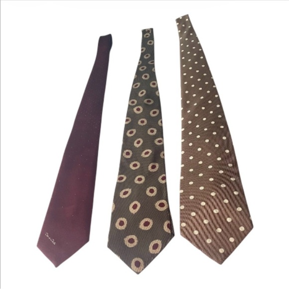 Bundle of 3 Designer Ties - Oscar de la Renta, Hugo Boss & Brooks Brothers - Picture 3 of 3